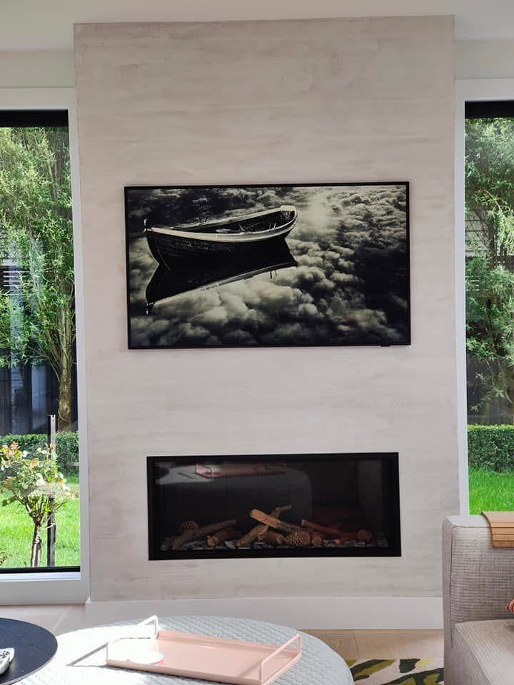 Cemento Materico fireplace wall, Papanui